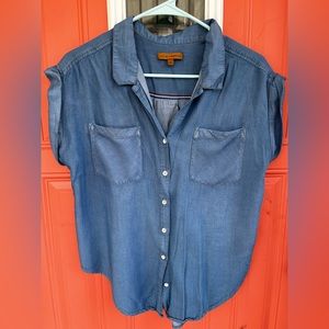 Jachs Girlfriend Women's Quinn Cap Sleeve Button Front Blouse